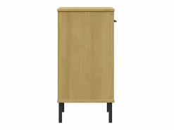 Clicnbuy Armario consola patas de metal madera maciza pino marrón OSLO Marru00f3n