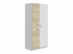 Cambia tus muebles Armario de 3 puertas de 200x90x52 cm con barra de colgar extraíble en -beige Tomy Blanco New