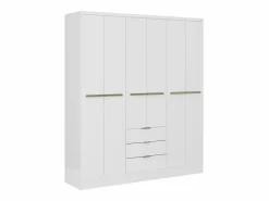 Vente-unique Armario de 6 puertas y 3 cajones L180 cm - PEROLI Blanco Discount