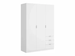 Vente-unique Armario de 3 puertas y 3 cajones en color - LISTOWEL Blanco Discount