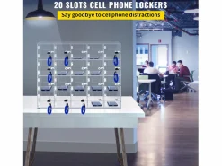 Armario de Acrílico para Teléfono Móvil SucceBuy, 10 Compartimentos con Llaves, Transparente Outlet