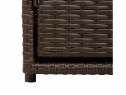 vidaxl Baúl De Jardín|Armario de almacenaje de jardín ratán PE marrón 110x55x60,5 cm