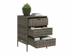 vidaxl Baúl De Jardín|Armario de almacenaje de jardín ratán PE 55x59x80 cm