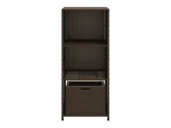 vidaxl Armario de almacenaje de jardín ratán PE marrón 50x55x115 cm Marru00f3n Outlet