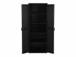 Armario de almacenaje de jardín ratán PP 65x45x172 cm ES229068^ Sale