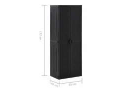 Armario de almacenaje de jardín ratán PP 65x45x172 cm^vidaxl Hot