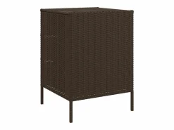 Armario de almacenaje de jardín ratán PE marrón 55x59x80 cm^vidaxl Online