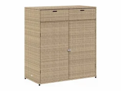 Armario de almacenaje de jardín ratán PE 105x55x113 cm^vidaxl Discount
