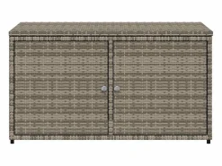 Armario de almacenaje de jardín ratán PE 110x55x60,5 cm^vidaxl Hot