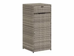 vidaxl Baúl De Jardín|Armario de almacenaje de jardín ratán PE 55x55x111 cm