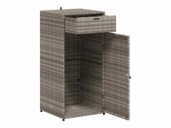 vidaxl Baúl De Jardín|Armario de almacenaje de jardín ratán PE 55x55x111 cm