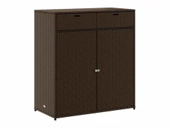 Armario de almacenaje de jardín ratán PE marrón 105x55x113 cm^vidaxl Discount