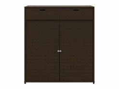Armario de almacenaje de jardín ratán PE marrón 105x55x113 cm^vidaxl Discount