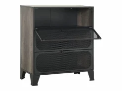 vidaxl Armario de almacenaje metal y MDF 72x36x82 cm Gris Hot