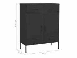 vidaxl Armario de almacenamiento 80x35x101,5 cm acero Gris antracita