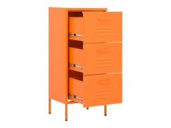 vidaxl Armario de almacenamiento acero 42,5x35x101,5 cm Naranja Discount