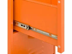 vidaxl Armario de almacenamiento acero 42,5x35x101,5 cm Naranja Discount