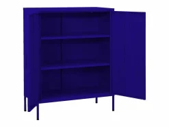 vidaxl Armario de almacenamiento acero marino 80x35x101,5 cm Azul Discount