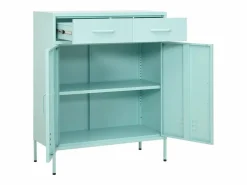 vidaxl Cajonera De Escritorio|Armario de almacenamiento acero verde mint 80x35x101,5 cm
