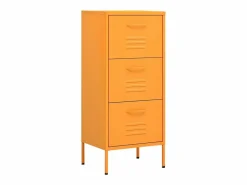 vidaxl Cajonera De Escritorio|Armario de almacenamiento acero mostaza 42,5x35x101,5 cm