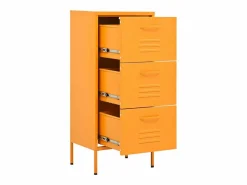 vidaxl Cajonera De Escritorio|Armario de almacenamiento acero mostaza 42,5x35x101,5 cm