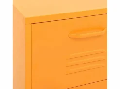 vidaxl Cajonera De Escritorio|Armario de almacenamiento acero mostaza 42,5x35x101,5 cm
