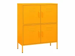 vidaxl Armario de almacenamiento acero mostaza 80x35x101,5 cm Amarillo Hot