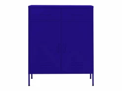 vidaxl Armario de almacenamiento acero marino 80x35x101,5 cm Azul New