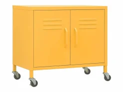 vidaxl Cajonera De Escritorio|Armario de almacenamiento acero mostaza 60x35x56 cm