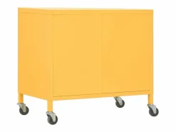 vidaxl Cajonera De Escritorio|Armario de almacenamiento acero mostaza 60x35x56 cm