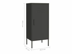 vidaxl Cajonera De Escritorio|Armario de almacenamiento acero antracita 42,5x35x101,5 cm