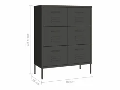 Armario de almacenamiento 80x35x101,5 cm acero^vidaxl Clearance