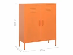 vidaxl Cajonera De Escritorio|Armario de almacenamiento acero 80x35x101,5 cm