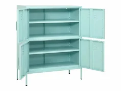 vidaxl Cajonera De Escritorio|Armario de almacenamiento acero verde mint 80x35x101,5 cm