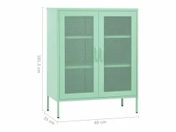 vidaxl Cajonera De Escritorio|Armario de almacenamiento acero mint 80x35x101,5 cm