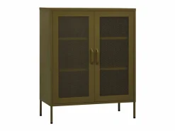 vidaxl Armario de almacenamiento acero oliva 80x35x101,5 cm Verde Discount