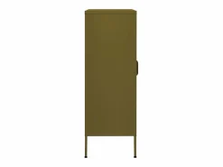 vidaxl Armario de almacenamiento acero oliva 80x35x101,5 cm Verde Discount