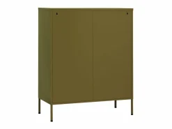 vidaxl Armario de almacenamiento acero oliva 80x35x101,5 cm Verde Discount