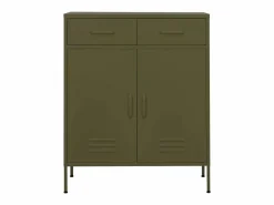 vidaxl Armario de almacenamiento acero oliva 80x35x101,5 cm Verde Clearance