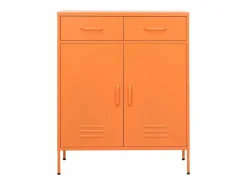 vidaxl Armario de almacenamiento acero 80x35x101,5 cm Naranja Discount