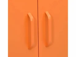 vidaxl Armario de almacenamiento acero 80x35x101,5 cm Naranja Discount