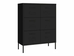 vidaxl Armario de almacenamiento acero 80x35x101,5 cm Negro New