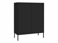 vidaxl Armario de almacenamiento acero 80x35x101,5 cm Negro New