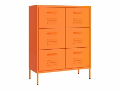 vidaxl Armario de almacenamiento acero 80x35x101,5 cm Naranja Hot