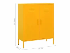 Armario de almacenamiento acero mostaza 80x35x101,5 cm^vidaxl Hot