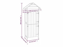 Armario de almacenamiento para jardín marrón 42,5x64x190 cm^vidaxl Sale