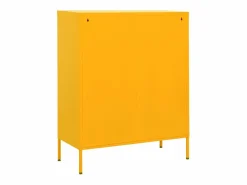 Armario de almacenamiento acero mostaza 80x35x101,5 cm^vidaxl Discount