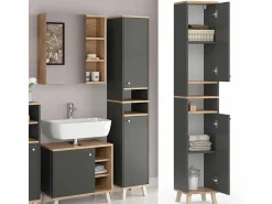 Armario de baño antracita 30x30x174 senyo^Vicco Outlet