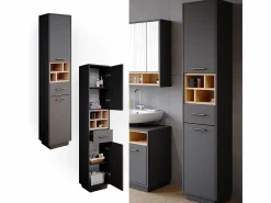 Vicco Columna De Baño|Armario de baño antracita 38x30x190 beatrice