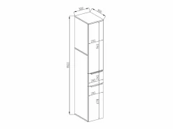 Armario de baño alto brillo 30x30x190 otis^Vicco Hot